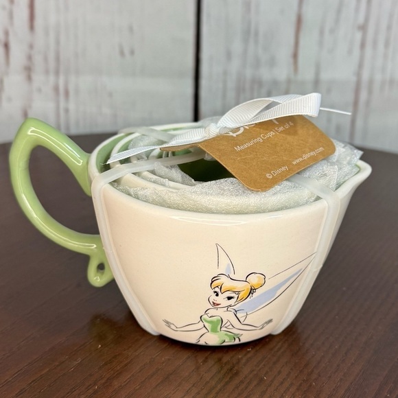 Rae Dunn Other - RAE DUNN X DISNEY TINKERBELL 4 piece set ceramic measuring cup Whimsical nwt